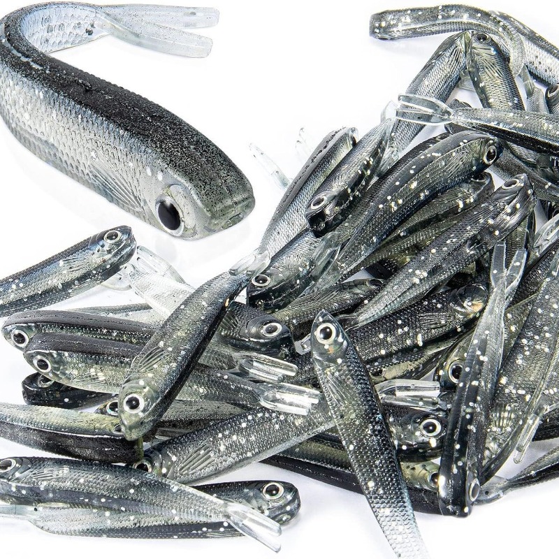 3D Printing Lure - 10/20/30Pcs Split Tail Minnow Soft Lure