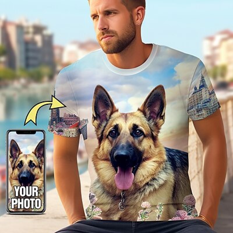 3D Printing Services - Custom Pet T Shirt for Men