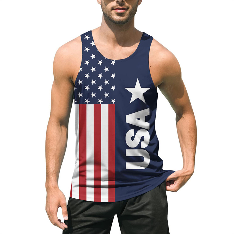 Retro 3D Print USA Flag Tank T - огляд і ціна 3D Printing Usa