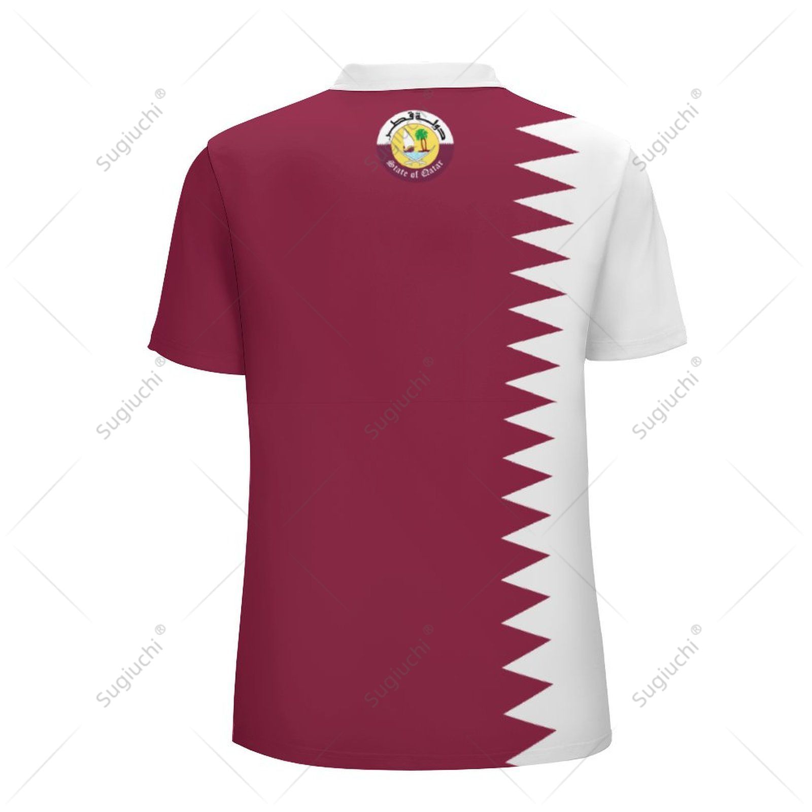 Unisex Polo Shirt Qatar Flag 3 - огляд і ціна 3D Printing Qatar