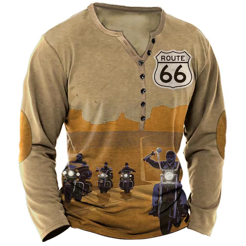 Vintage Men's T Shirt Long Sle - огляд і ціна 3D Printing Usa