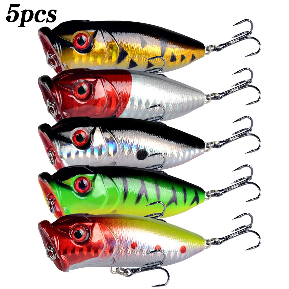 5Pcs Popper Fishing Lures 3d E - огляд і ціна 3D Printing Lure