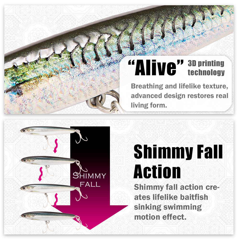 B&U Sinking Pencil Fishing Lur - огляд і ціна 3D Printing Lure