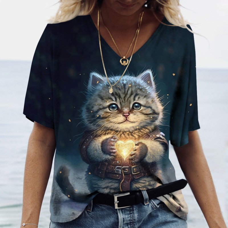 Fun Cat Food Pattern T Shirt F - огляд і ціна 3D Printing In Food