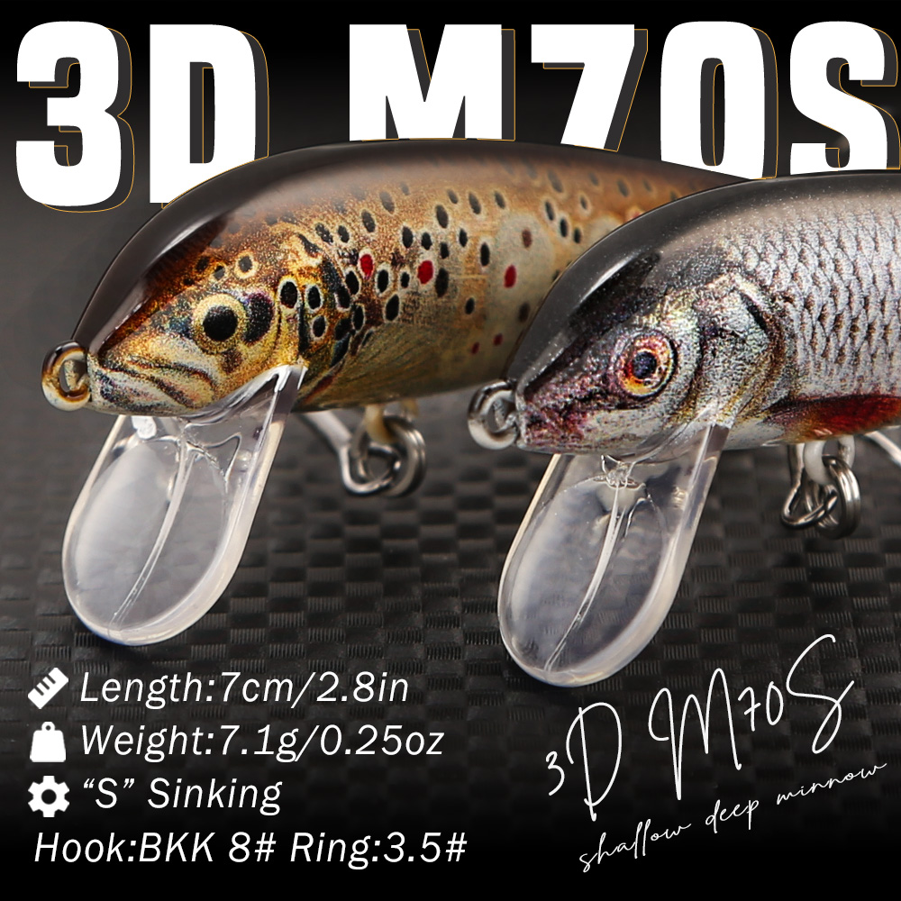 B&U Sinking Minnow Fishing Lur - огляд і ціна 3D Printing Lure