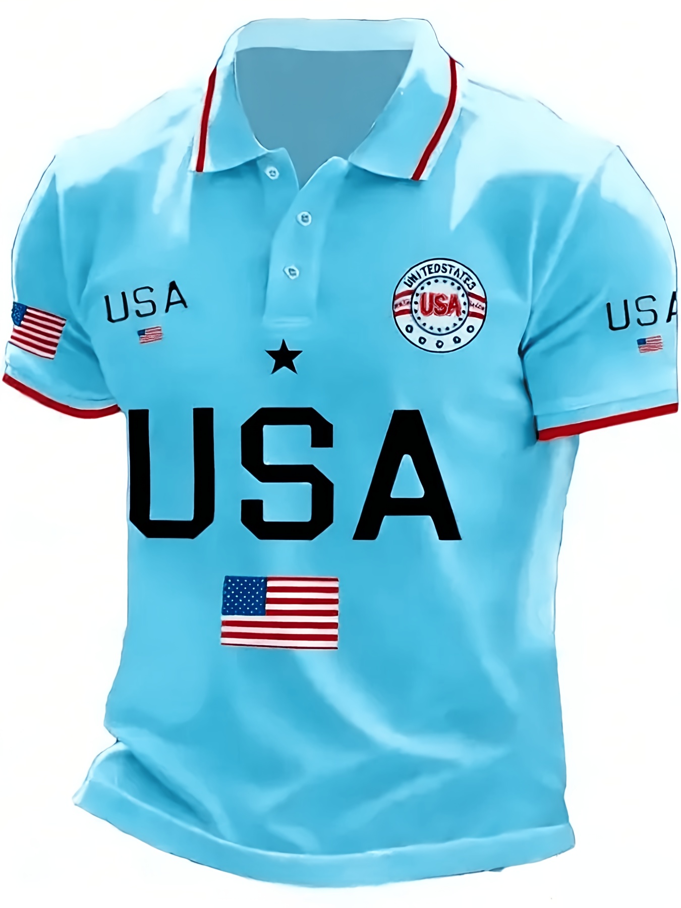 Men's USA Patriotic Polo Shirt - огляд і ціна 3D Printing Usa