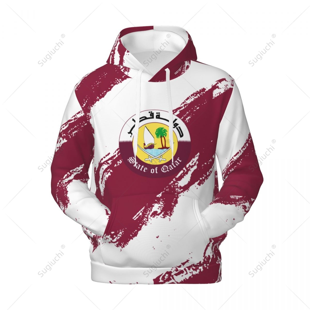 Unisex Qatar Flag Color Hoodie - огляд і ціна 3D Printing Qatar
