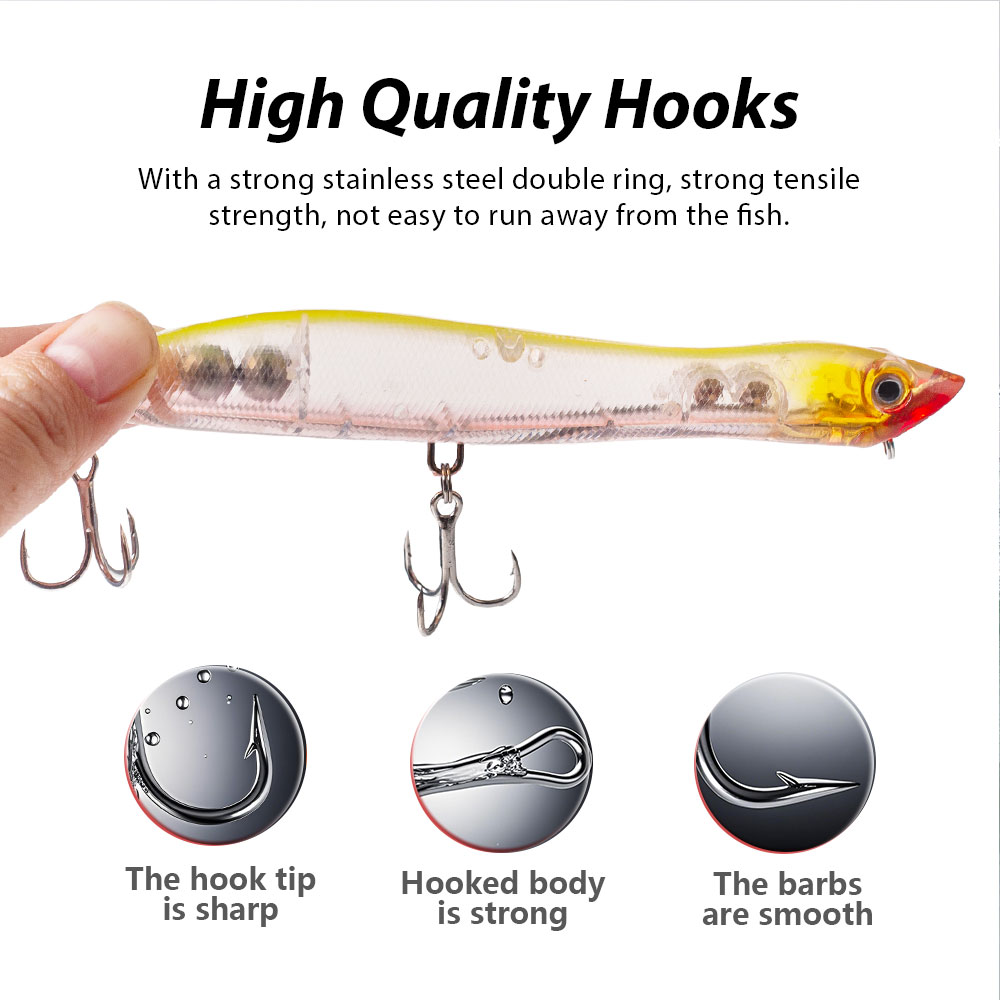 120mm/18g Topwater Pencil Popp - огляд і ціна 3D Printing Lure
